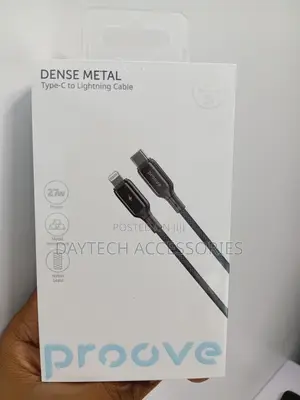 Cable Proove Dense Metal Type-C to Lightning 27w (1m) Black