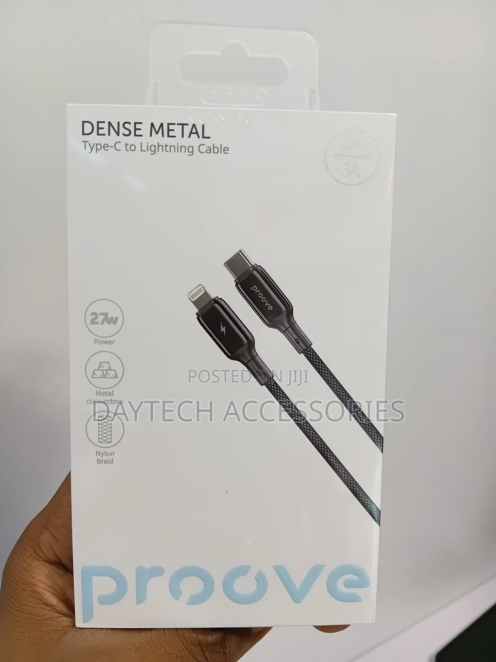 Proove Dense Metal Nylon Braided Usb-C to Lightning Fast Charging.