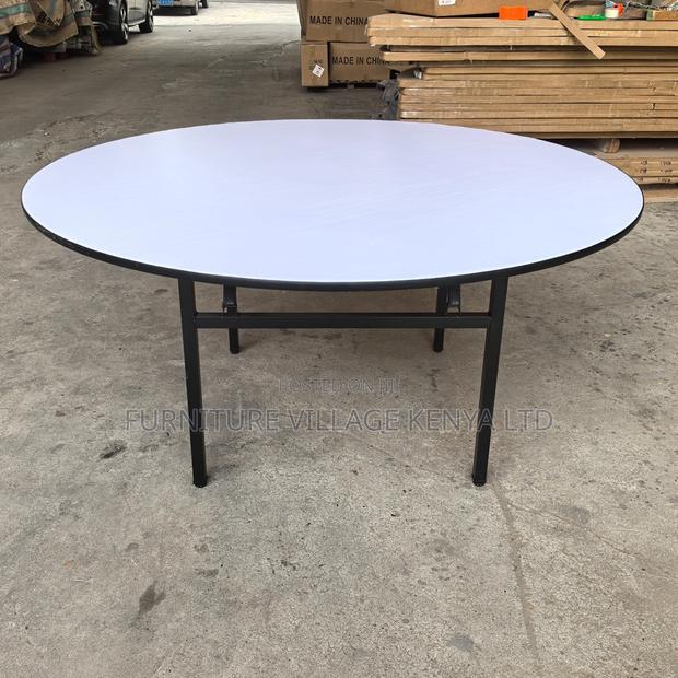 Customized Folding Round Office Banquet Table - thumbnail 2