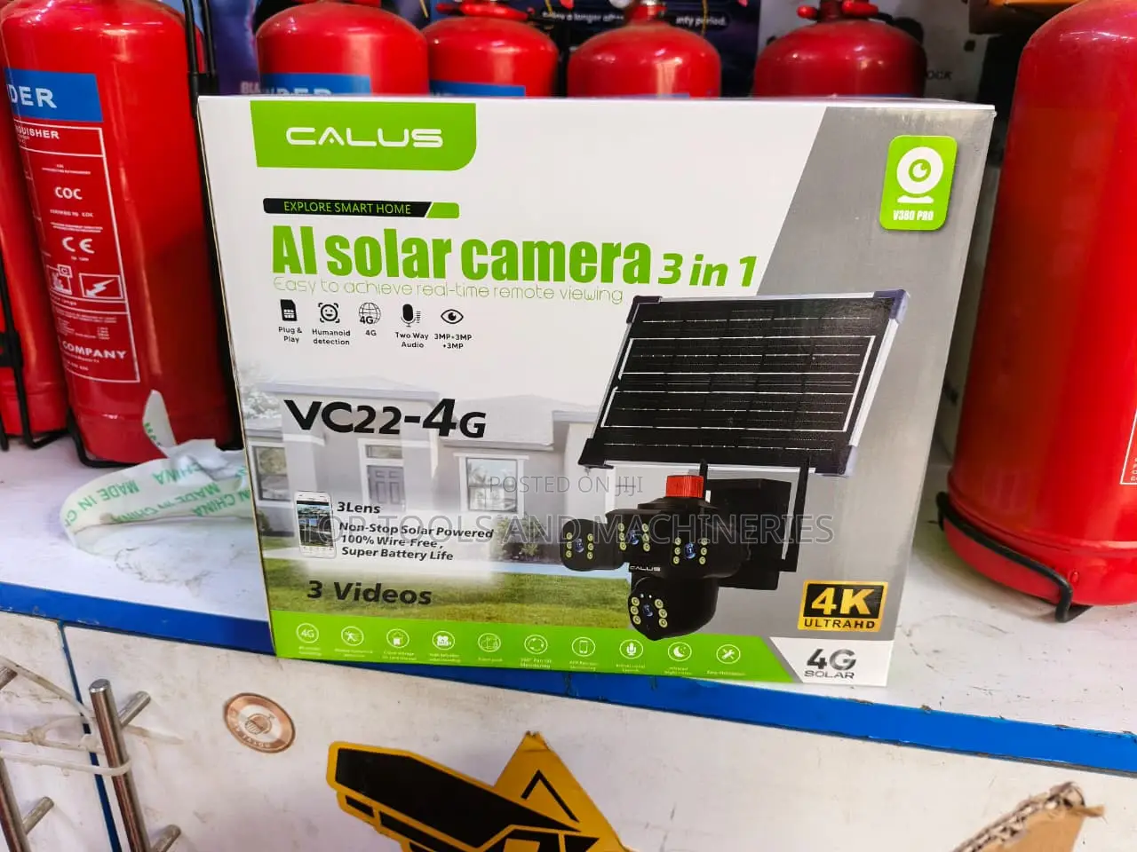 Calus Vc22-4g Ai Solar Camera 3 in 1 Ultra Hd With Siren Alert