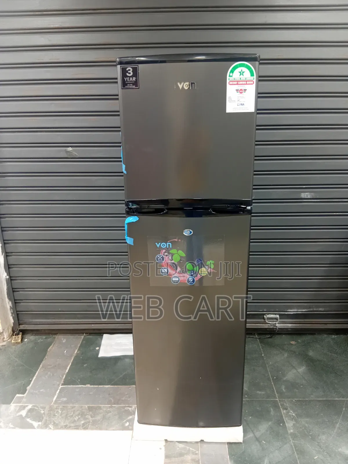 Von 166ltres Double Door Fridge