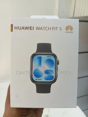 This Is a Huawei Watch Fit 5 Series Smartwatch in Black.
