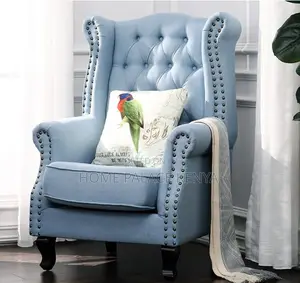 Accent Chair; Upholstered Accent Chair With Curved Wooden Legs