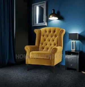 Accent Chair; Upholstered Accent Chair With Curved Wooden Legs