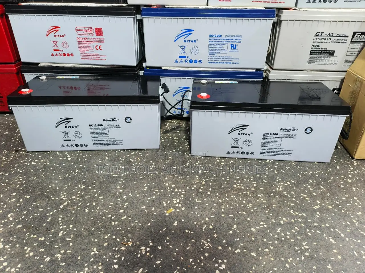 Ritar Dc 12-200 12v 200ah Maintenance Free Solar Backup Battery