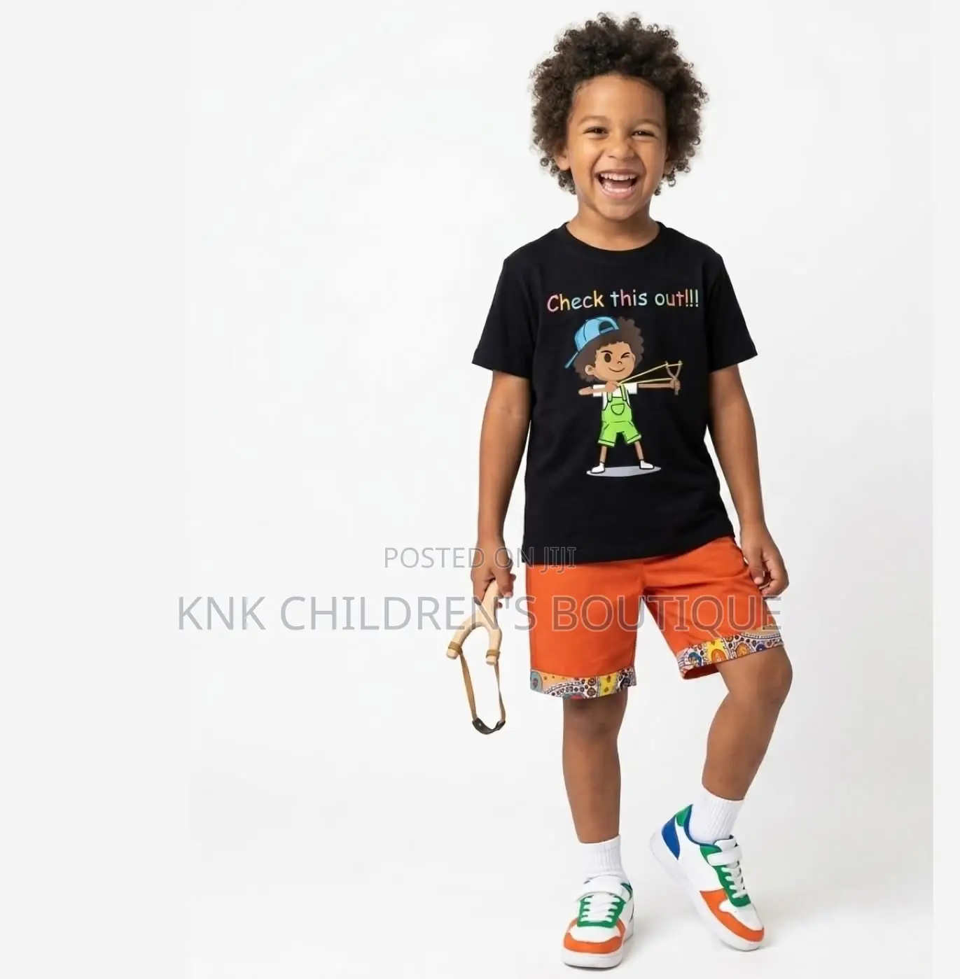 KNK Kids Shorts and T-Shirt Sets – Orange, Boys, Girls