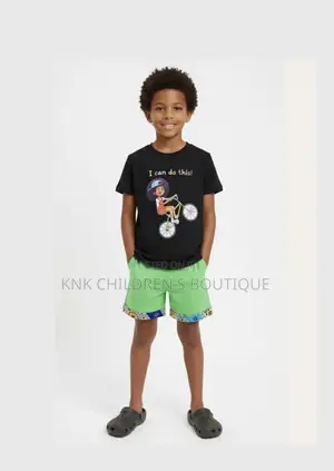 KNK Kids Shorts and T-Shirt Sets – Green, Boys, Girls