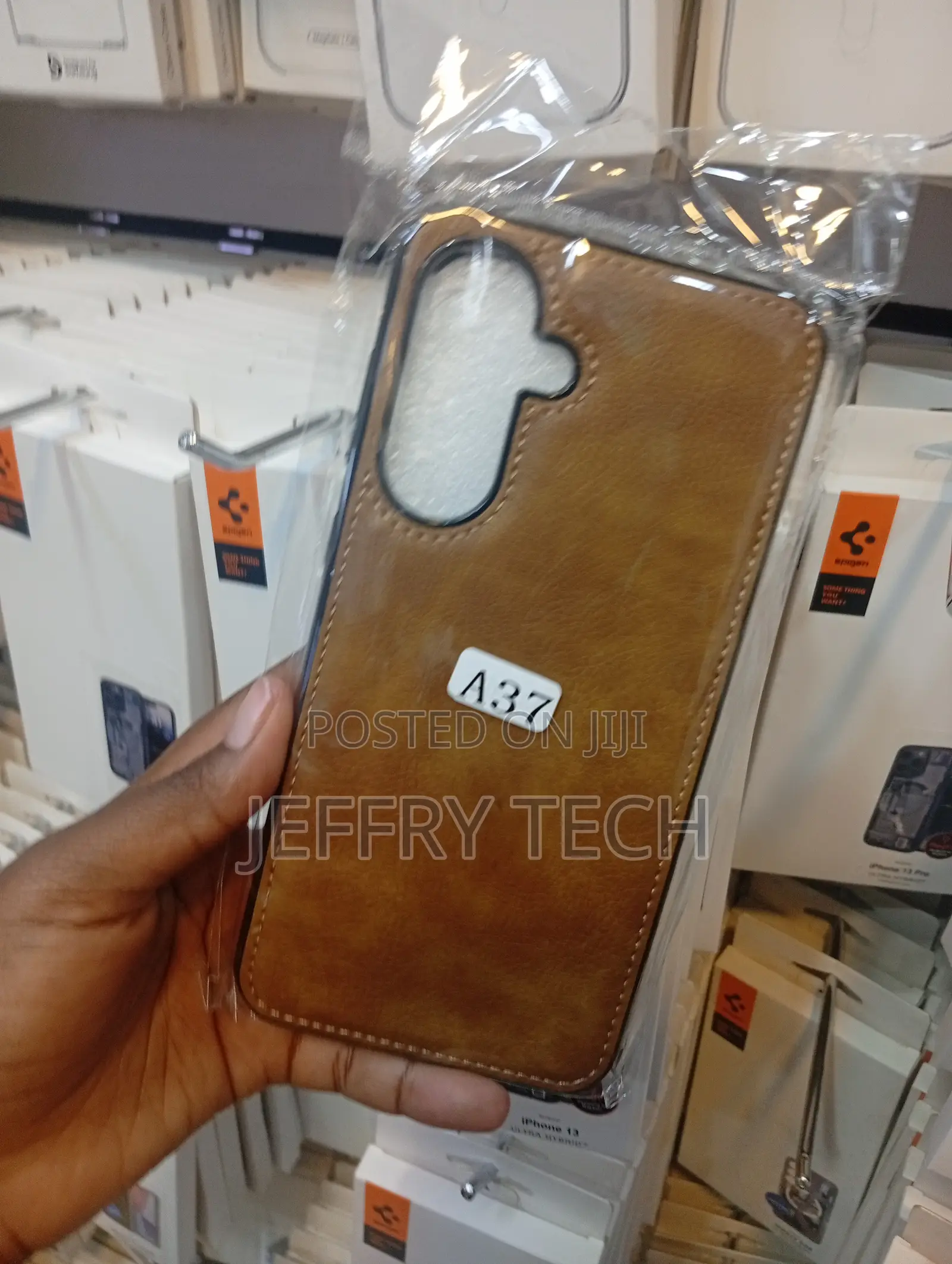 Samsung A37 Matte Finish Leather Case