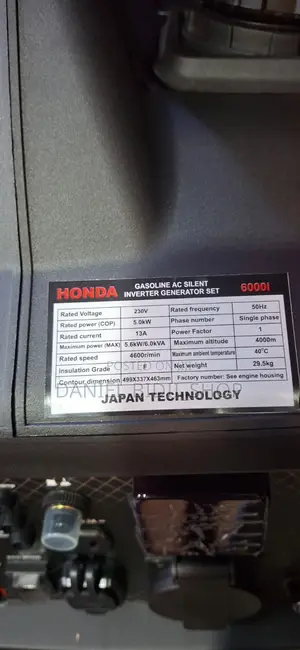 Honda Gasoline Ac Silent Inverter Generator Set 6kva 5kw
