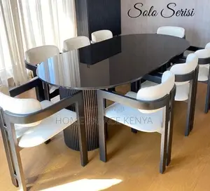Dining Set: Curved Back Wooden Dining Chair and Table Set