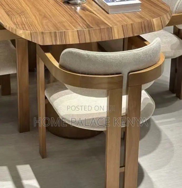 Dining Set: Curved Back Wooden Dining Chair and Table Set