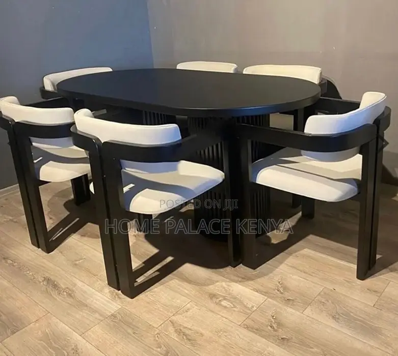 Dining Set: Curved Back Wooden Dining Chair and Table Set