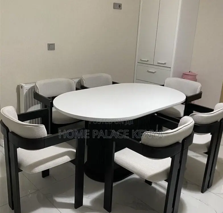 Dining Set: Curved Back Wooden Dining Chair and Table Set