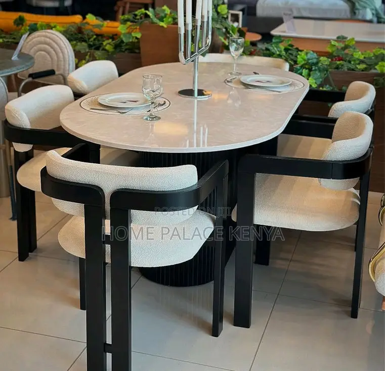 Dining Set: Curved Back Wooden Dining Chair and Table Set