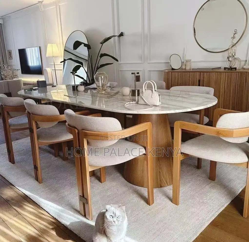 Dining Set: Curved Back Wooden Dining Chair and Table Set