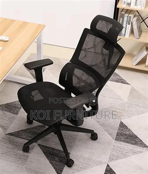 Office Chair : L19 Black High-Back Mesh Ergonomic Office Chair - thumbnail 2