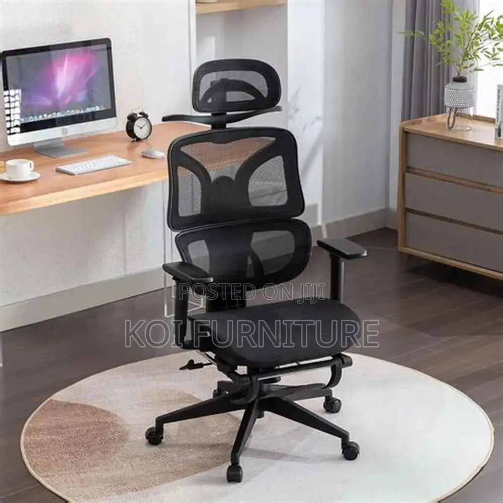 Office Chair : L19 Black High-Back Mesh Ergonomic Office Chair