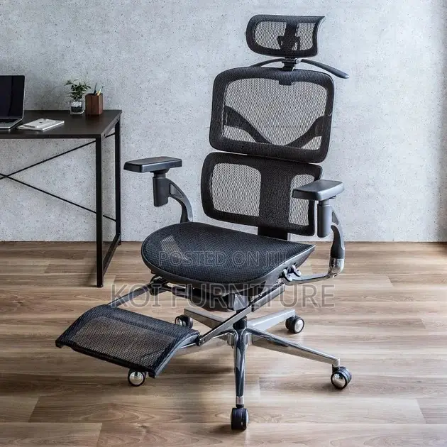 Office Chair : L19 Black High-Back Mesh Ergonomic Office Chair