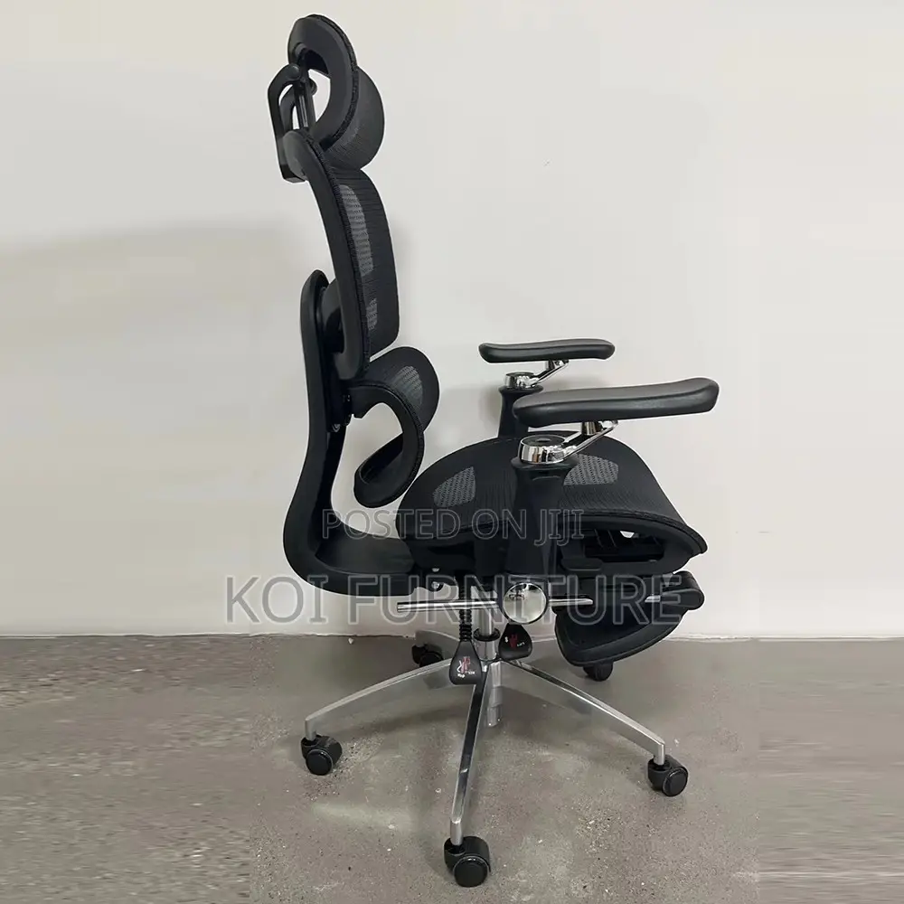 Office Chair : L19 Black High-Back Mesh Ergonomic Office Chair