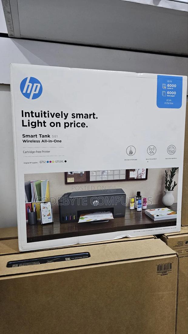 Hp Smart Tank 581 3-in-1 Printer Aio Coloured
