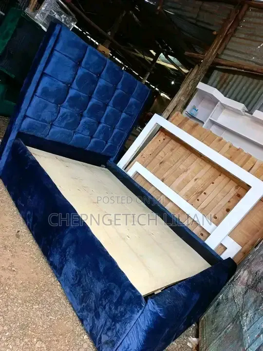 Modern Blue Chester Bed