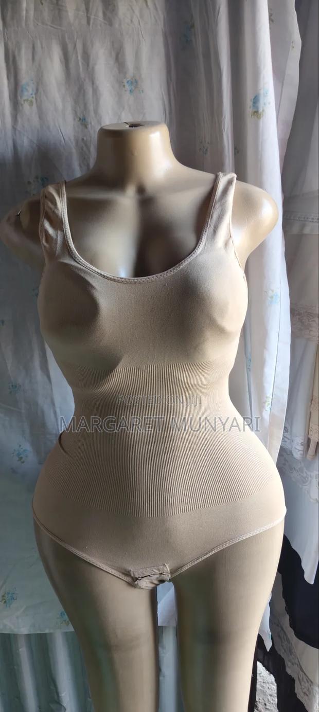 Black and Beige Full Corset Plain - thumbnail 2