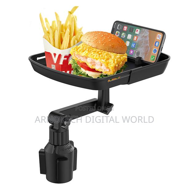 360° Rotating Car Cup Holder Tray Table With Phone Holder