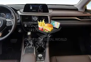 360° Rotating Car Cup Holder Tray Table With Phone Holder
