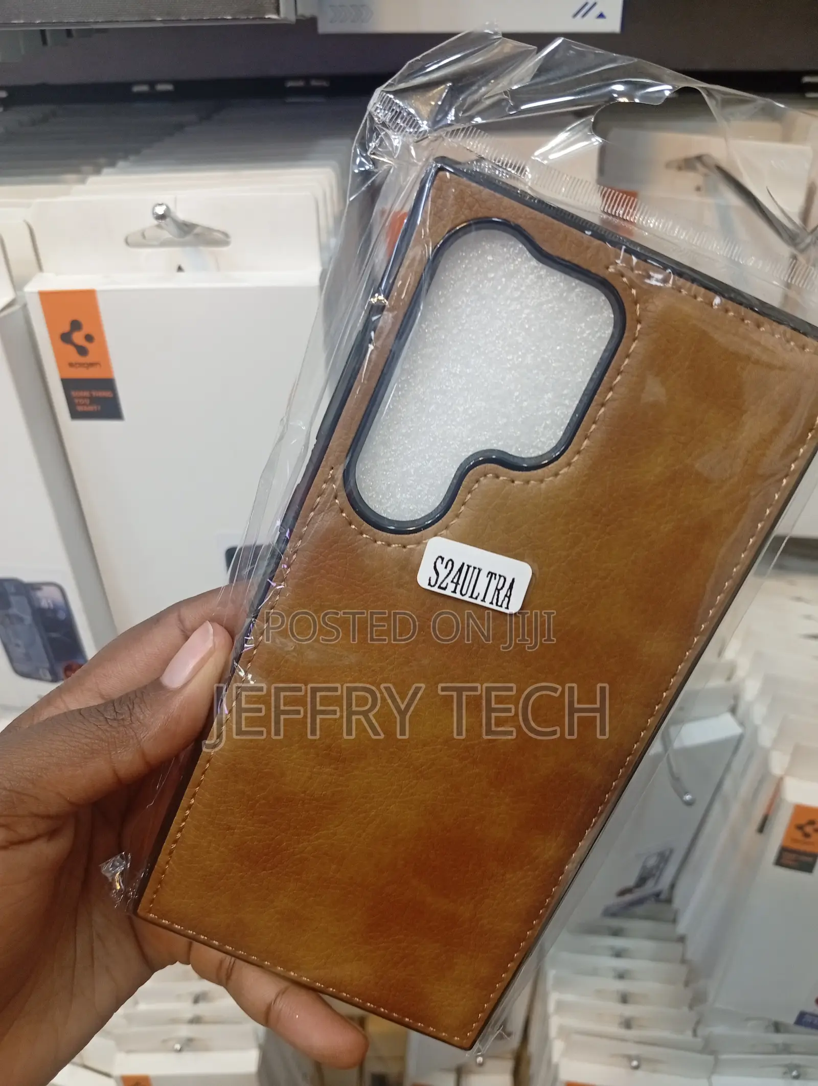 Samsung Galaxy S24 Ultra Leather Chrome Case