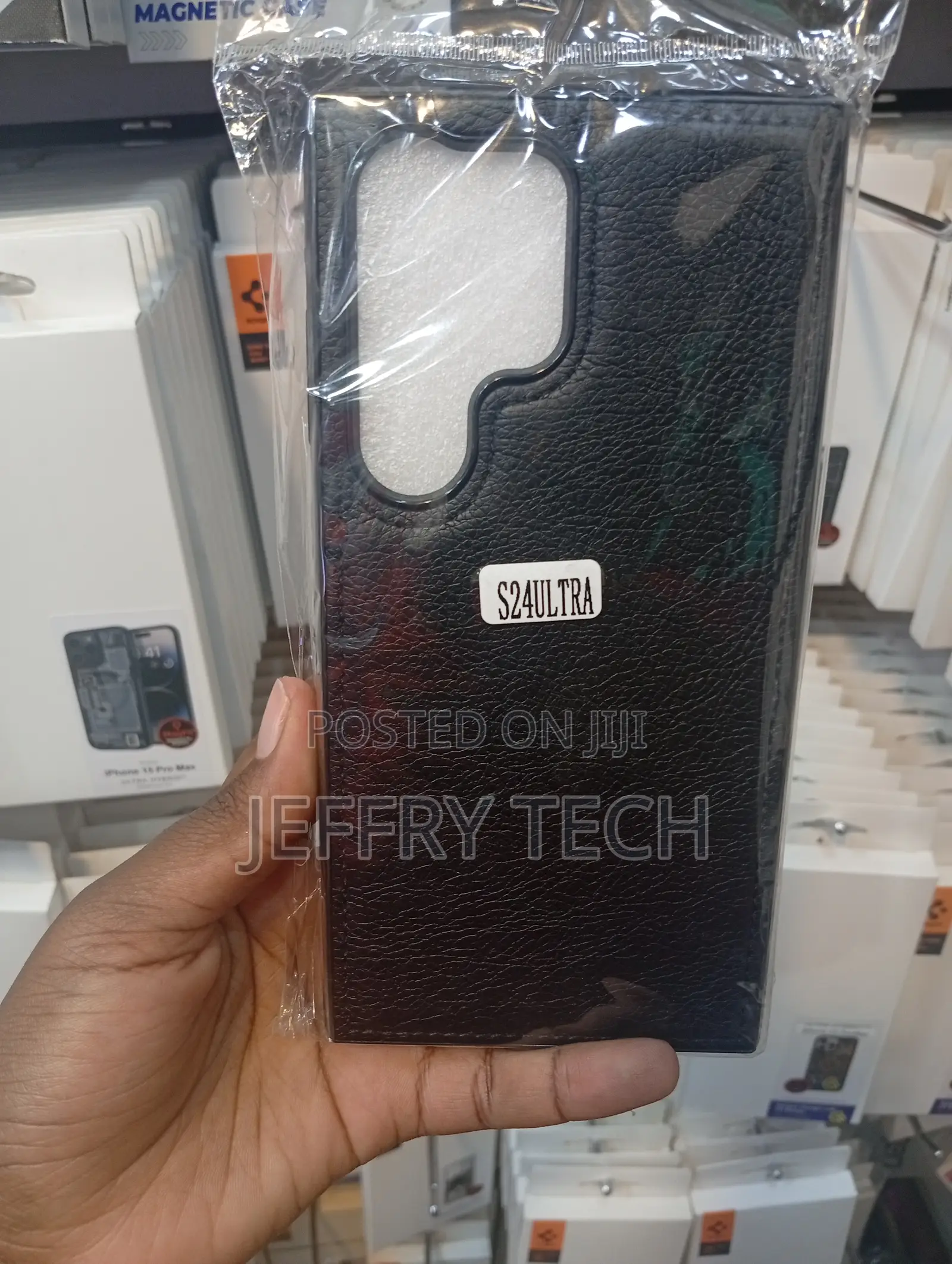 Samsung Galaxy S24 Ultra Premium Grainy Leather Case