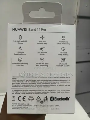 Huawei Band 11 Pro Smart Fitness Tracker With an Aluminum Alloy Case.