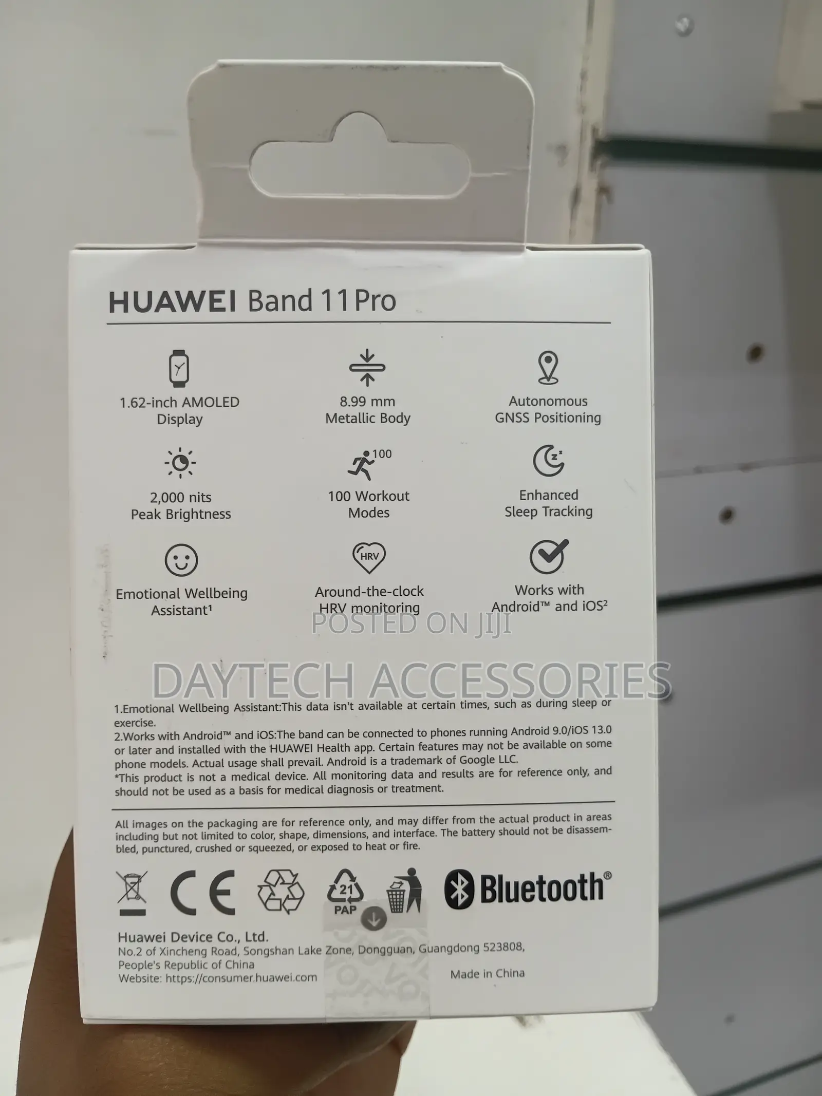Huawei Band 11 Pro Fitness Tracker Featured in a White Product Box.