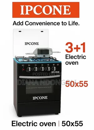 *Ipcone 3 Gas + 1 Electric Plate Free Standing Cooker (50x55)
