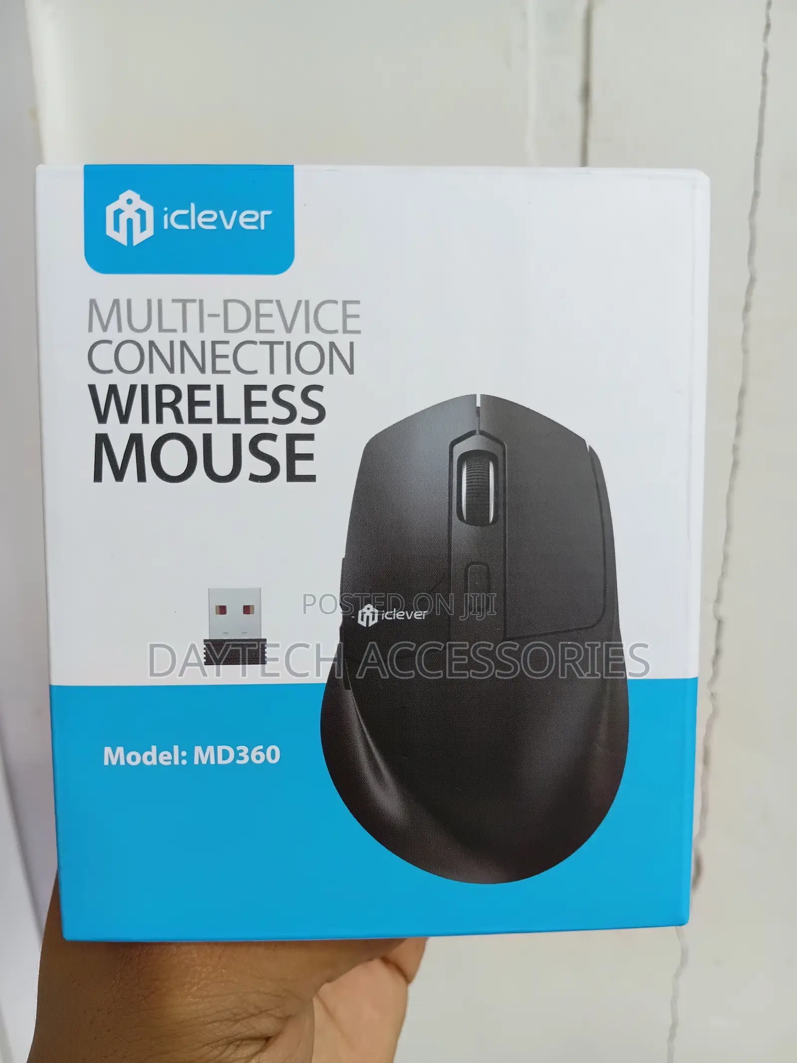 This Is an Iclever Md360 Multi-Device Wireless Mouse in Black.
