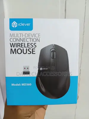 This Is an Iclever Md360 Multi-Device Wireless Mouse in Black.