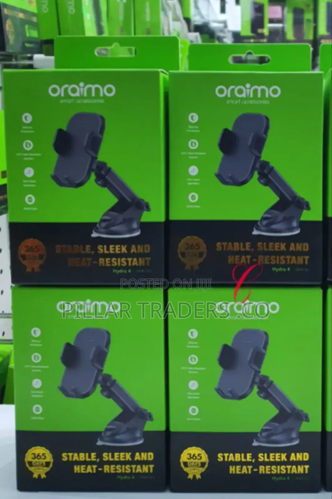 Oraimo Hydra 4 Car Phone Holder – Stable Heat Resistant Mount