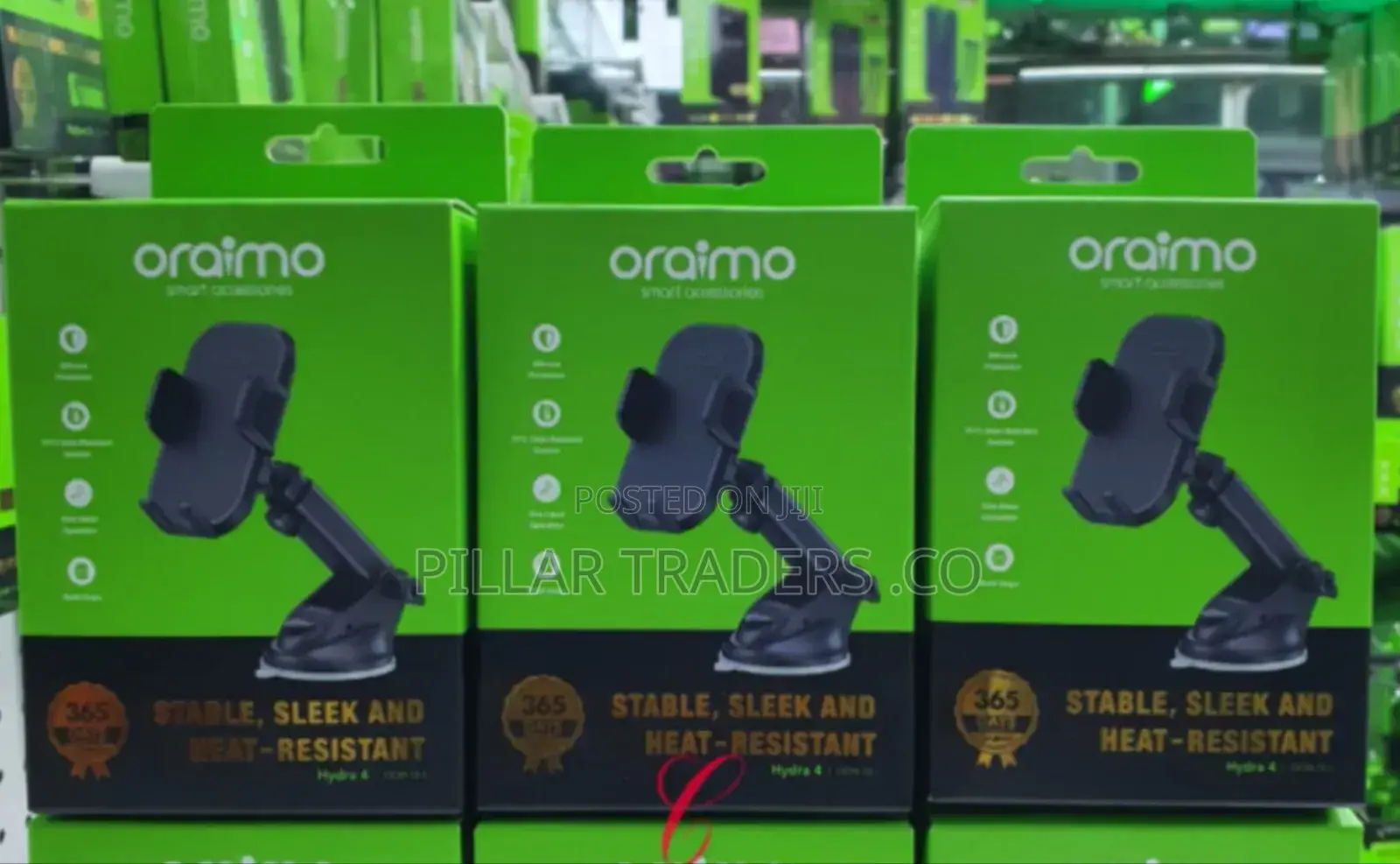 Oraimo Hydra 4 Car Phone Holder – Stable Heat Resistant Mount