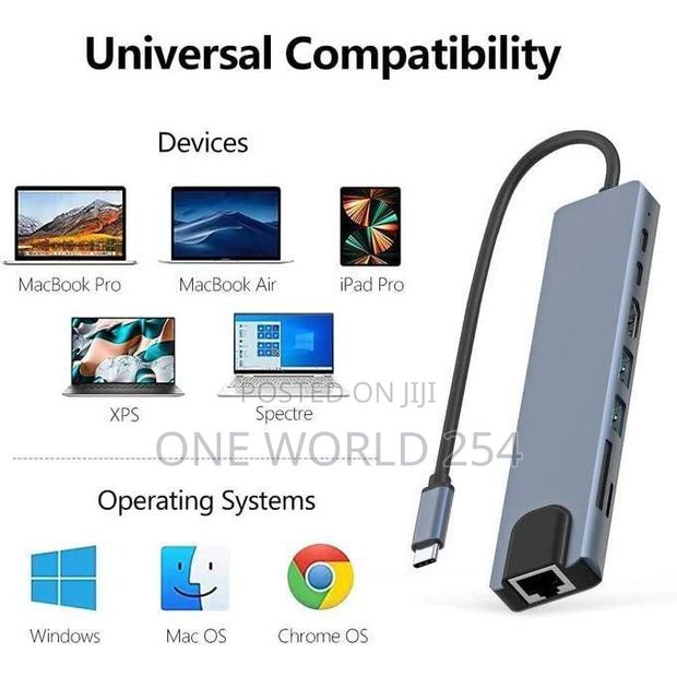 Type C to Hdmi 8-in-1 Hub - thumbnail 2