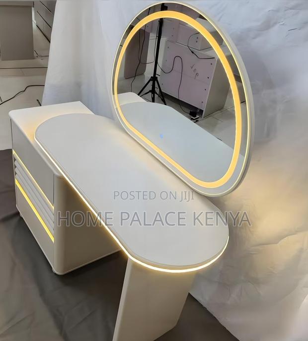 Vanity Table: Solid Wood MDF Led Makeup Dressing Table - thumbnail 3