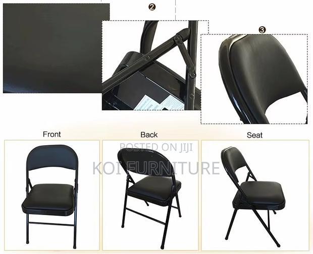 Office Chair : Padded Metal Office Folding Chair - thumbnail 4