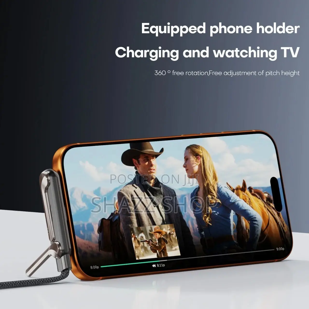 2-in-1 Invisible Holder Charger Cable