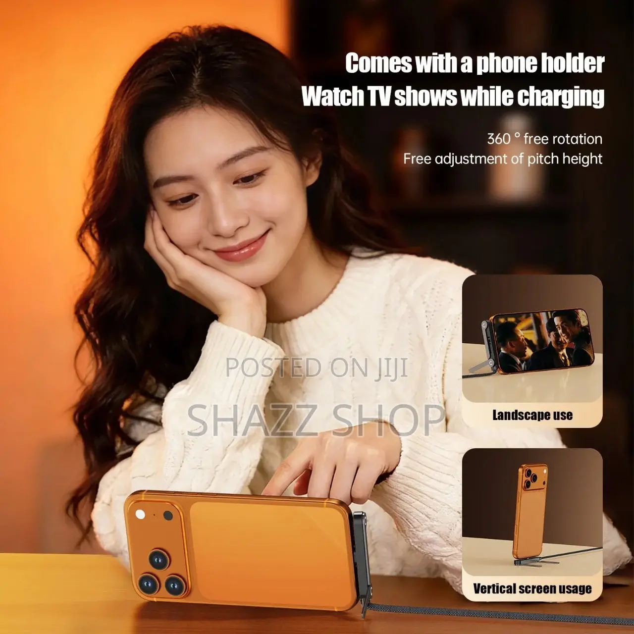2-in-1 Invisible Holder Charger Cable