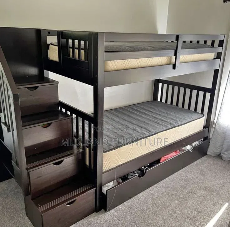 Kid's Solid Wooden Bunk Bed