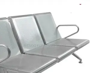 Office Bench; Modern Three Seaters Metallic Lgy Office Reception Bench