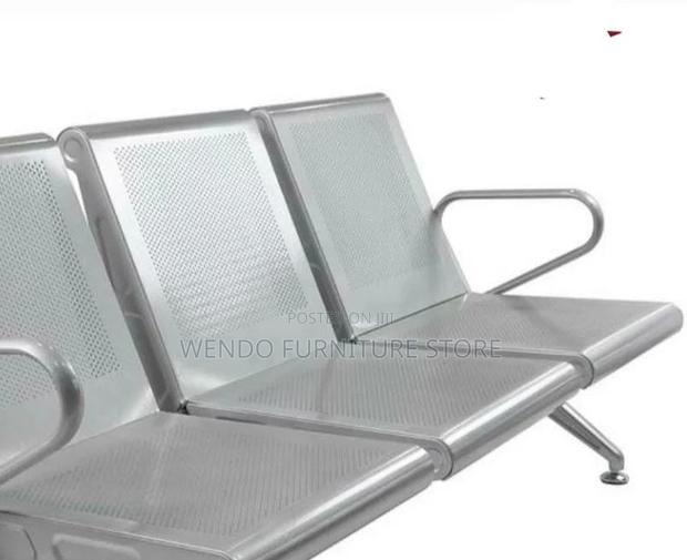 Office Bench; Modern Three Seaters Metallic Lgy Office Reception Bench - thumbnail 3