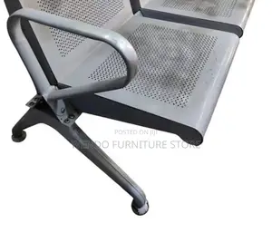 Office Bench; Modern Three Seaters Metallic Lgy Office Reception Bench