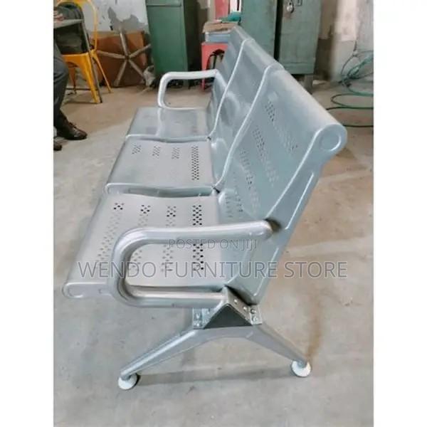 Office Bench; Modern Three Seaters Metallic Lgy Office Reception Bench - thumbnail 7