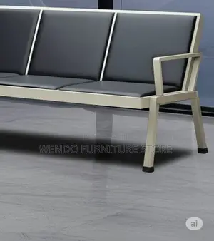 Office Bench; Three Seaters Leather Plk9-9 Office Bench