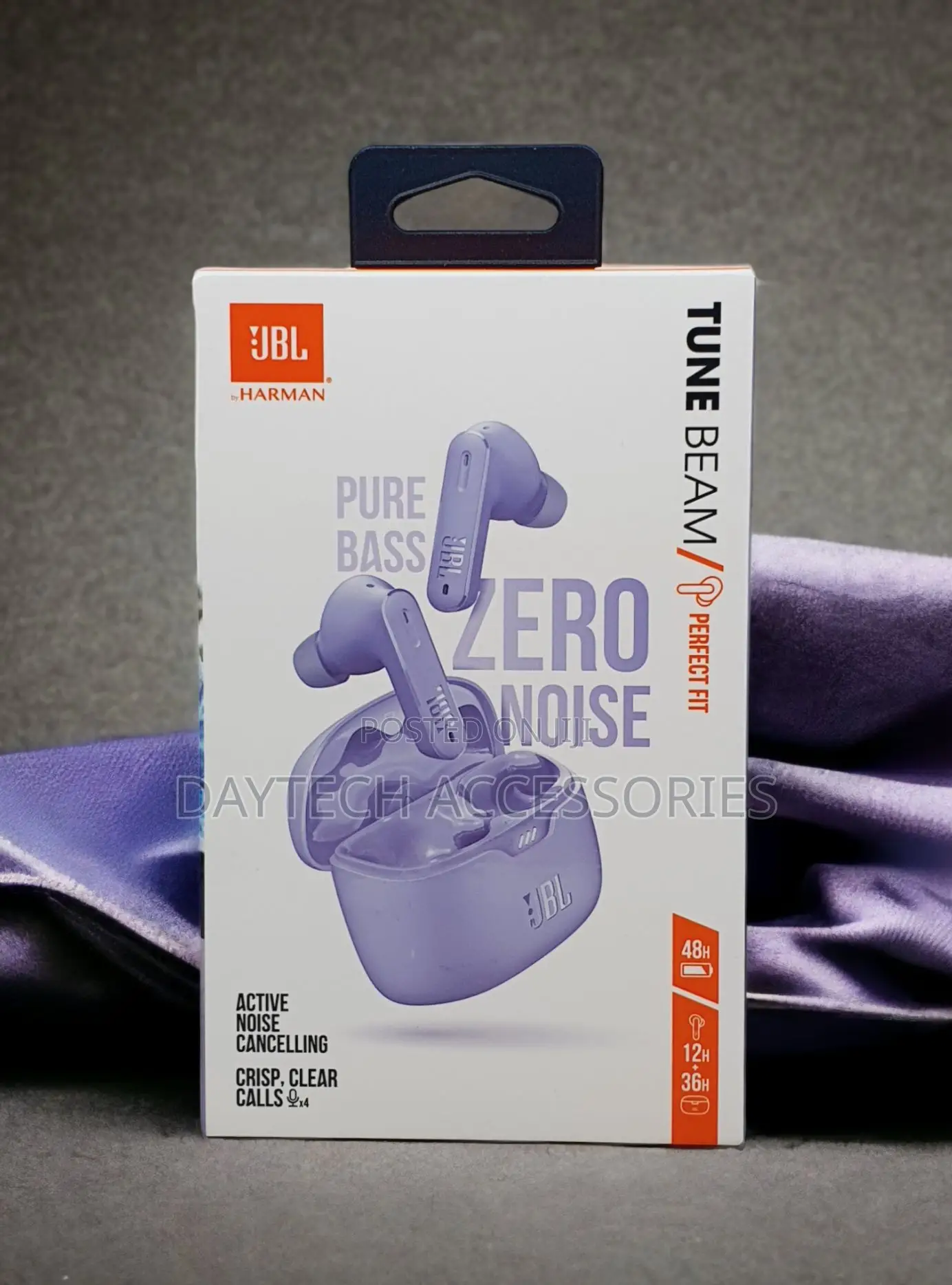 JBL Tune Beam TWS Bluetooth Noise-Cancelling Earbuds - Black
