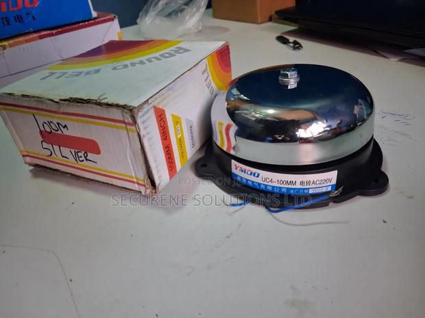 Electric SCH Bell Gong 100mm Round Silver
